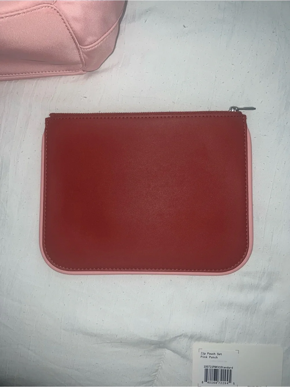 Away Pink and Red Double Pouch Set
